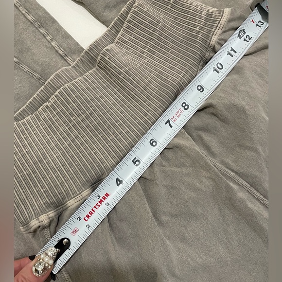 NWT free people good karma flared high waist Heather light grey pants leggings - Picture 6 of 16